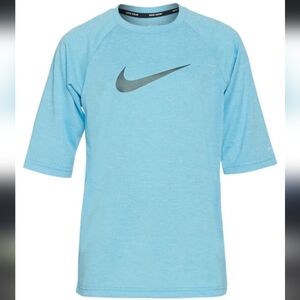 NikeBoys' Heather Short Sleeve Hydro Rashguard Size Medium